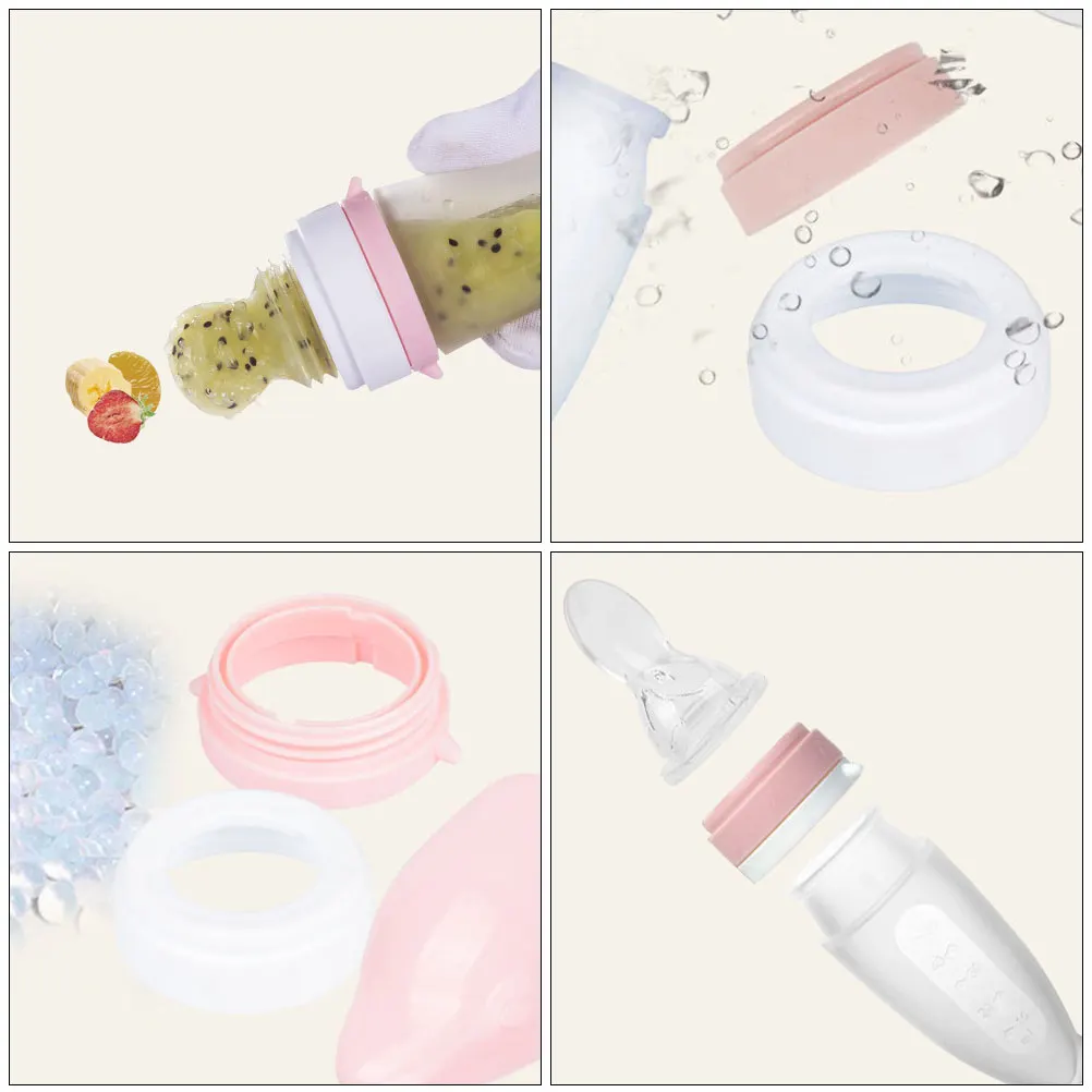 

Набор из 1 силиконовой бутылочки-поильника для новорожденных, мягкая пищевая силиконовая бутылочка для кормления младенцев