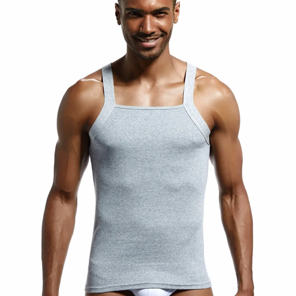 Men\'s Fashion Vest Home Sleep Casual Men Colete Cotton Tank Top  Solid Cotton Tank Tee Gay  Sexy Top Clothes Sleeveless Garment