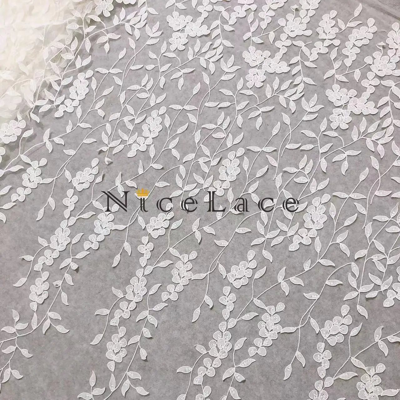 5Yard/Lot Beautiful Female Fashion Leaves Polyester Guipure Embroideried Lace Fabrics For Formal Gown Bridal Dresses Wide 120CM