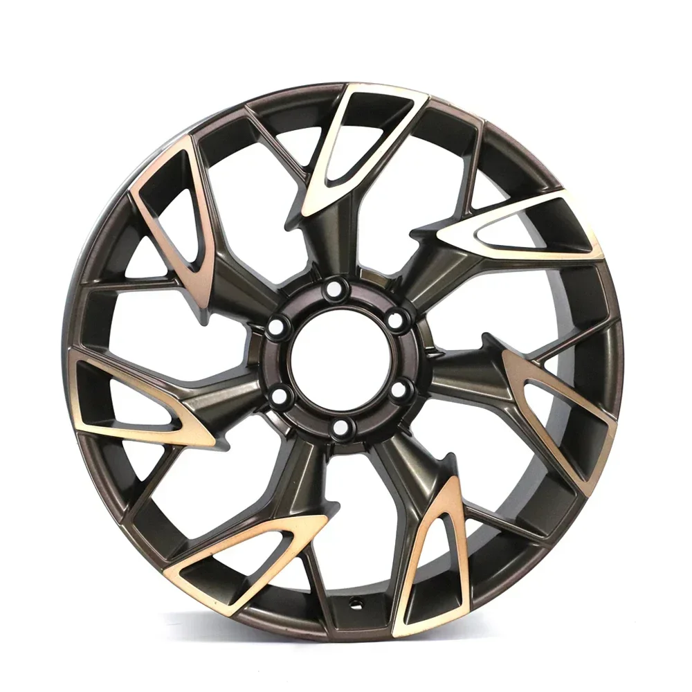 Alloy Wheels with PCD 6x139.7mm Car Wheels Multi Spoke for Replace or Repair Passenger Car Black Machine Face 20 Inch