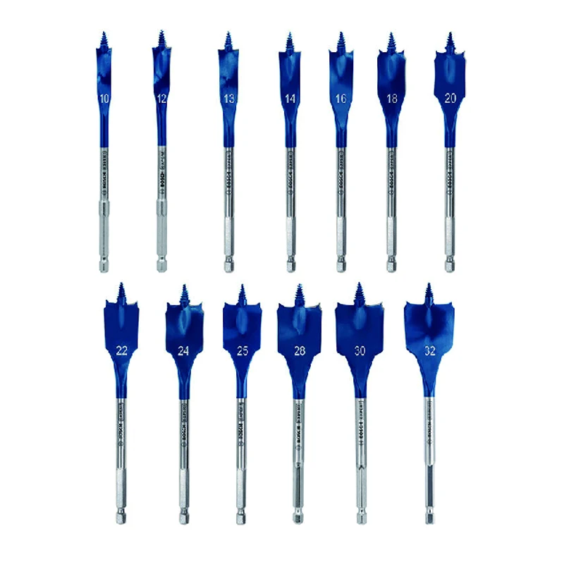 Bosch Accessories Triple Point Woodworking Flat Drill Cabinet Lock Hole Opener Wood Fraise High Speed Steel Drill Bit Set 152mm