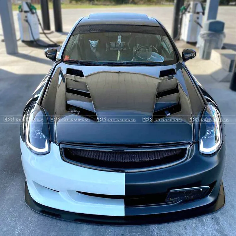 

Для Nissan 350GT Skyline Coupe CPV35 AM тип капота, комплект высокого качества, передний капот высокого качества