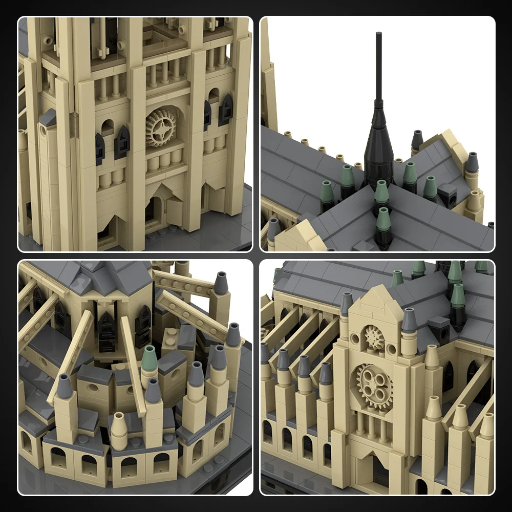 Moc notre dame catedral blocos de construção modelo frança famosa arquitetura notre dame catedral tijolos brinquedos crianças presentes aniversário