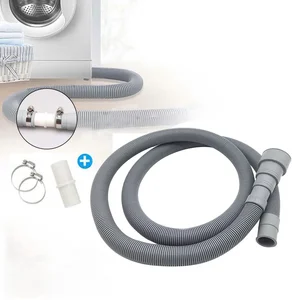 70/150/200cm Drain Pipe Washing Machine Dishwasher Drain Waste Hose Extension Pipe With Hose Clamps Set Wash Machine Accesories