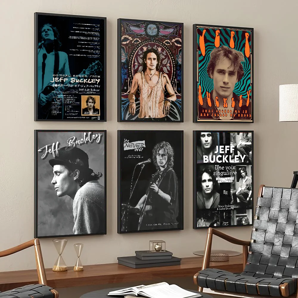 J-Jeff Buckley Singer Poster Paper Print Home Living Room Bedroom Entrance Bar Cafe Art Painting Decoration