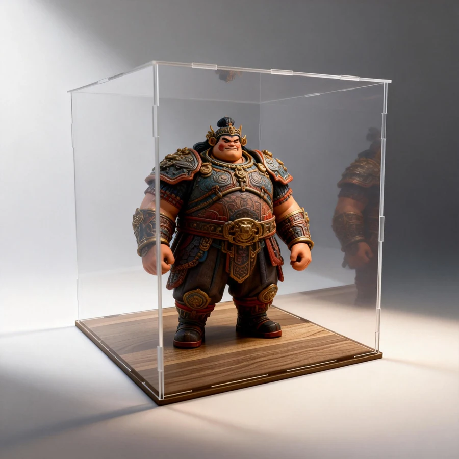 Clear Acrylic Display Case Stand Dustproof Figurine Display Box Cube Showcase for Action Figures Toys Collectibles Miniatures