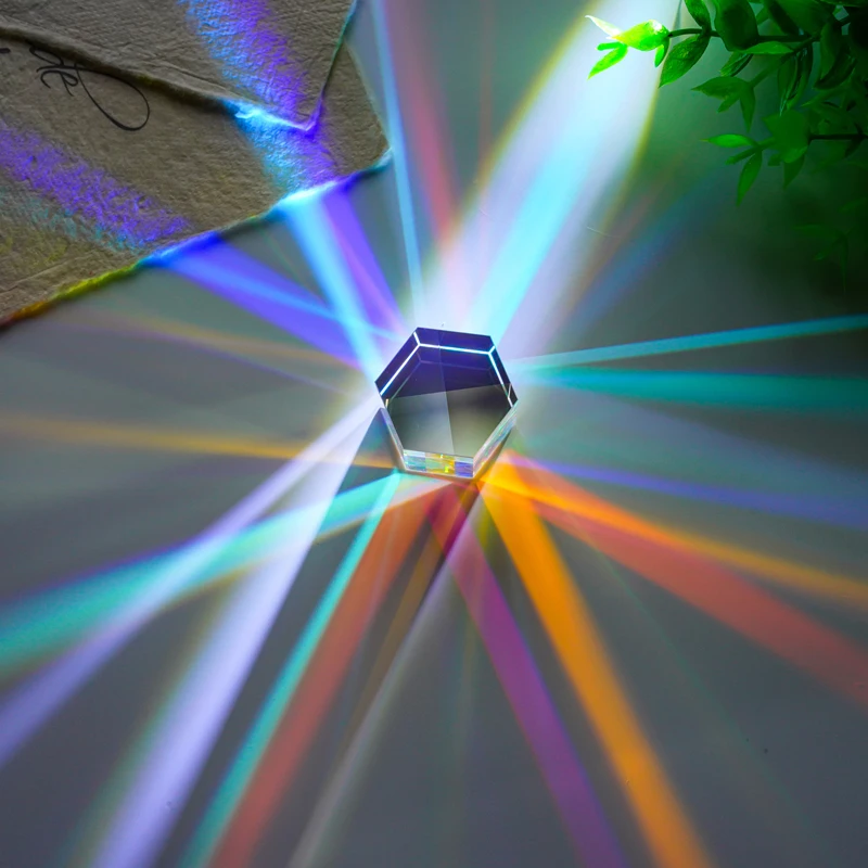 D-color Prisma Luz Solar Descompressão Desktop Ornamentos Aniversário Cristal Sun Catcher Presente Criativo h &