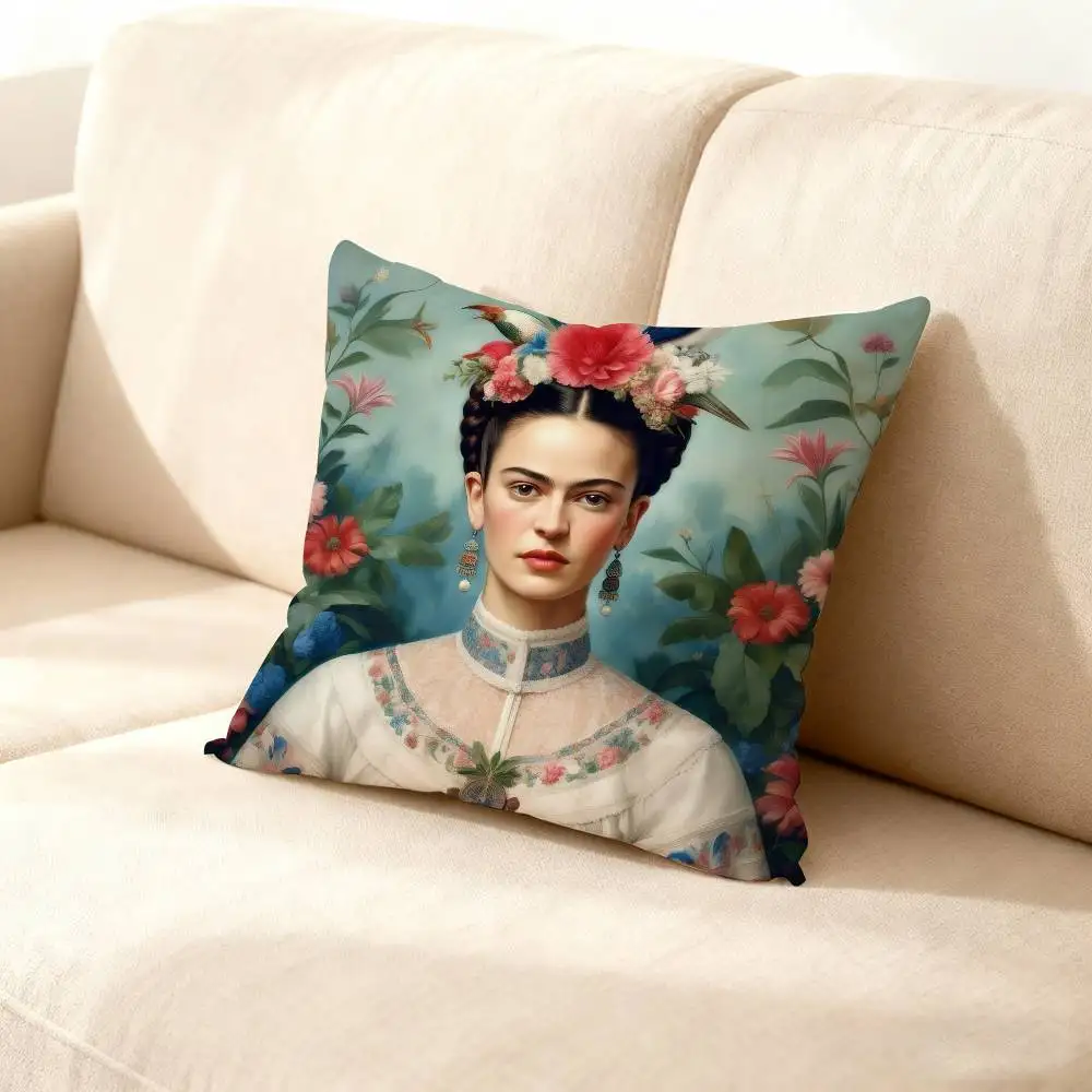 

Artist Painting K-Kahlos Pillow Case For Sofa Decor Car Office Room Printing Cushion Cover Decorations and Protector