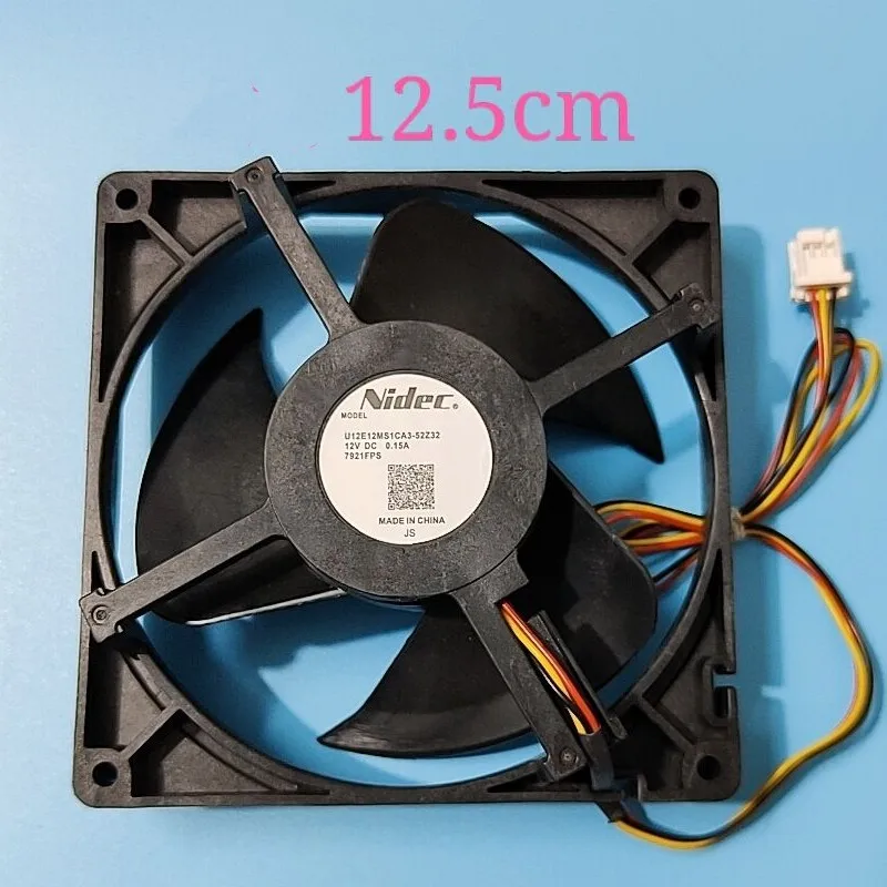 U12E12MS1CA3-52Z32 12.5cm 12V 0.15A for Haier Refrigerator Cooling Fan