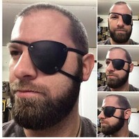 Medieval Renaissance One Eye Pirate Cosplay Costume Accessory Leather Blindfold Eyepatch Halloween Props Single Eye Patch Cover
