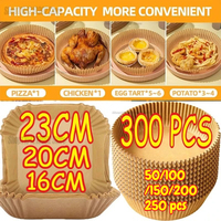 Cooking Paper Air Fryer Disposable Paper Square Round Baking Barbecue Plate NonStick Mat Kitchen Oven Oil Absorbing Paper Tool