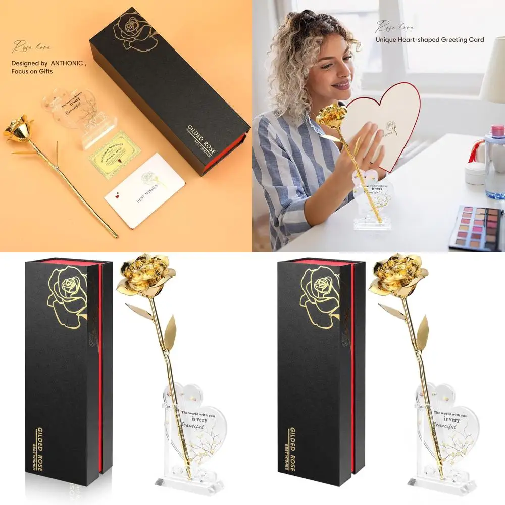 

Позолоченная 24-каратным золотом уникальная настоящая роза, идеально подходит для подарков на дни рождения, годовщины, День святого Валентина и День матери.