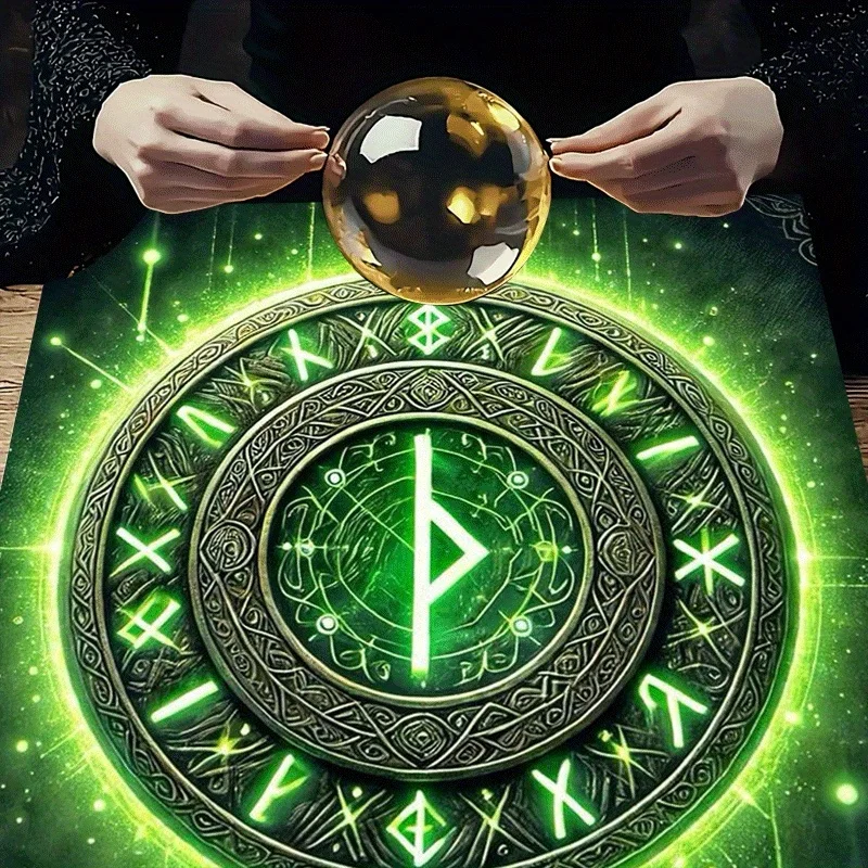 VIKAMA الصوفي رون ماجيك هالة التارو مفرش المائدة علم التنجيم تحت عنوان الحدث تحديد الموقع التارو مذبح القماش سطح المكتب الديكور