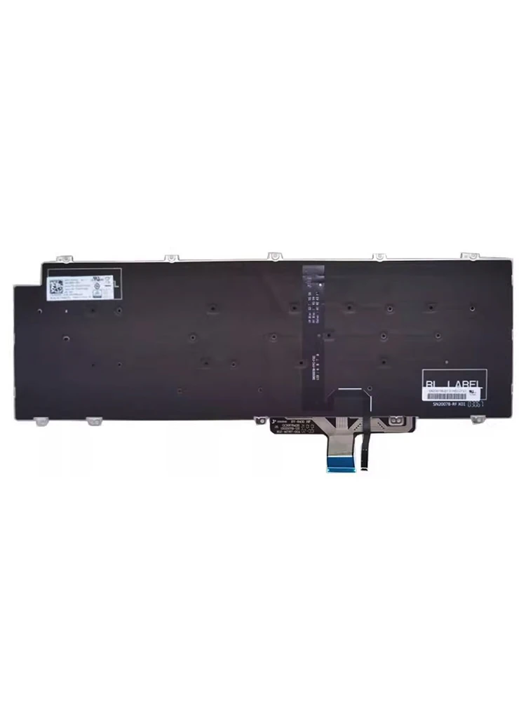 New US Laptop  Keyboard For Dell Precision 7550 7750 7560 7760 Notebook PC Replacement  Keyboard Backlit