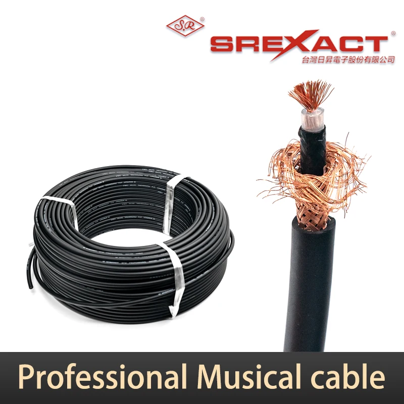 SREXACT Professional Instrument Cable GT-6 Braided Shield + PE Noise Reduction Layer Guitar Cable 75Ω Impedance  Coaxial Cable