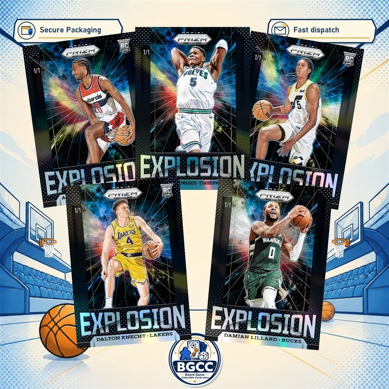 DIY Homemade Panini NBA Basketball collection card Alexandre Sarr Anthony Edwards James Dongcic Explosion Prizms Black Series