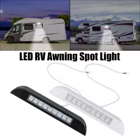 LED Awning Spot Light Outdoor Camping Light for RV Caravan Interior Wall Lamps 6000K Light Bar 12V RV Yacht Indoor Ceiling Light