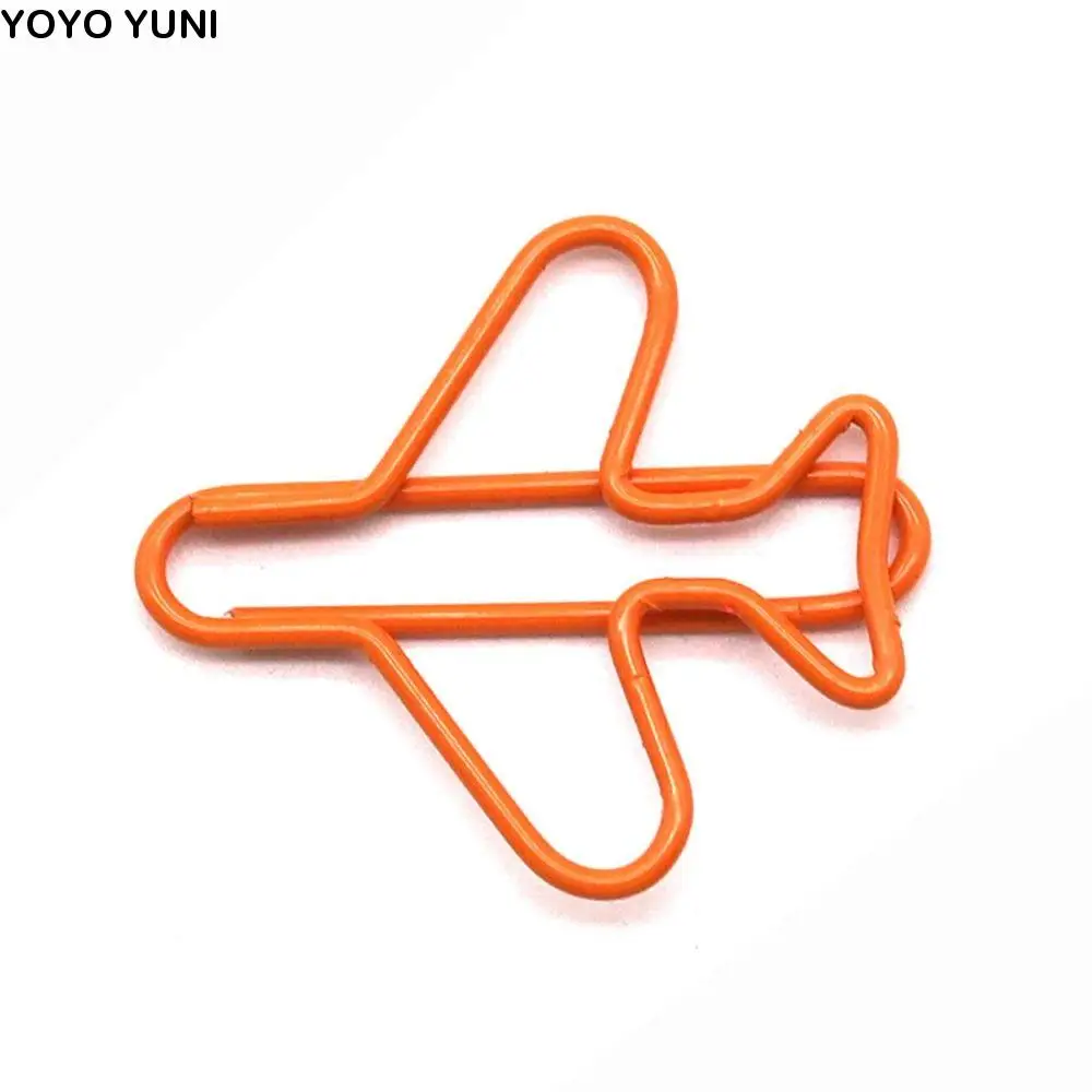 

10pcs Metal Memo Airplane Paper Clip Clip-on Airplane Shape Metal Paper Clips Creative Index Bookmark Creative Bookmark Clip