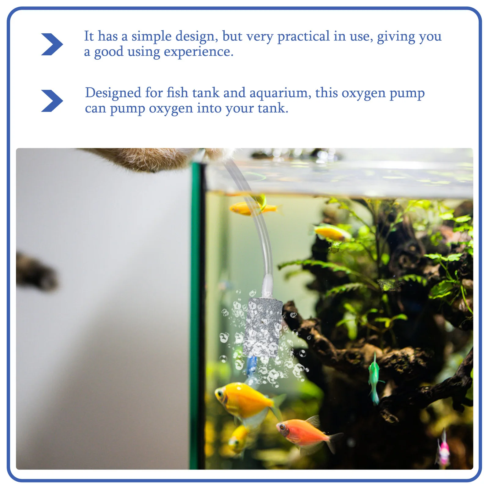 

USB Aerator for Aquarium Fish Tank Bubbler Portable Oxygen Pump Silent Operation for Small Tanks Home Office Pet Fish Care