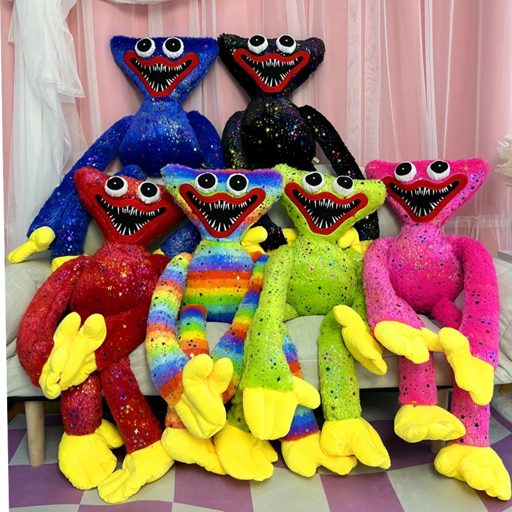 80cm  Juguetes Sequins Wuggy Huggy Plush Toy Horror Game Doll Toy Gift For Kids 2022