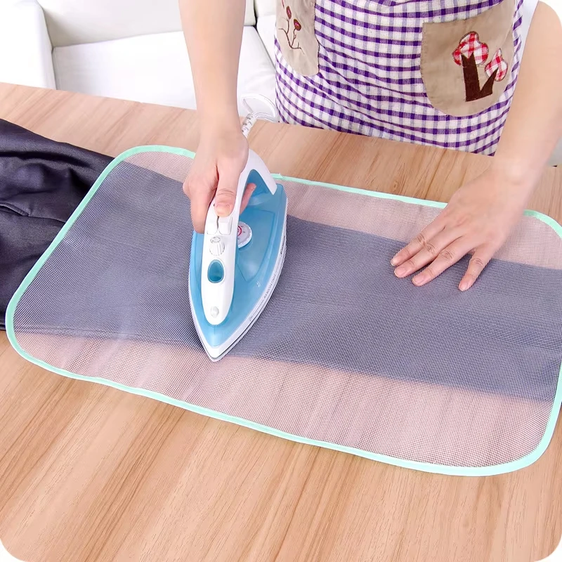 Heat Resistant Anti Scald Ironing Mesh Insulation Pad Clothes Protective Mat Household Sewing Ironing Board Cover Random Color
