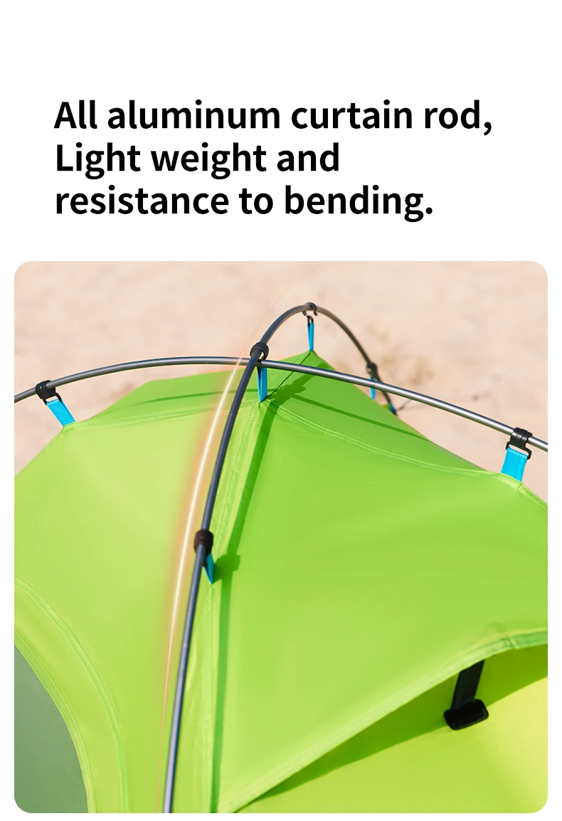 Description Picture 6 of itemNaturehike P Series Camping Tent Summer Breathable Outdoor Hiking Single Layer Sun Shelter UPF40+ Waterproof Portable Ultralight