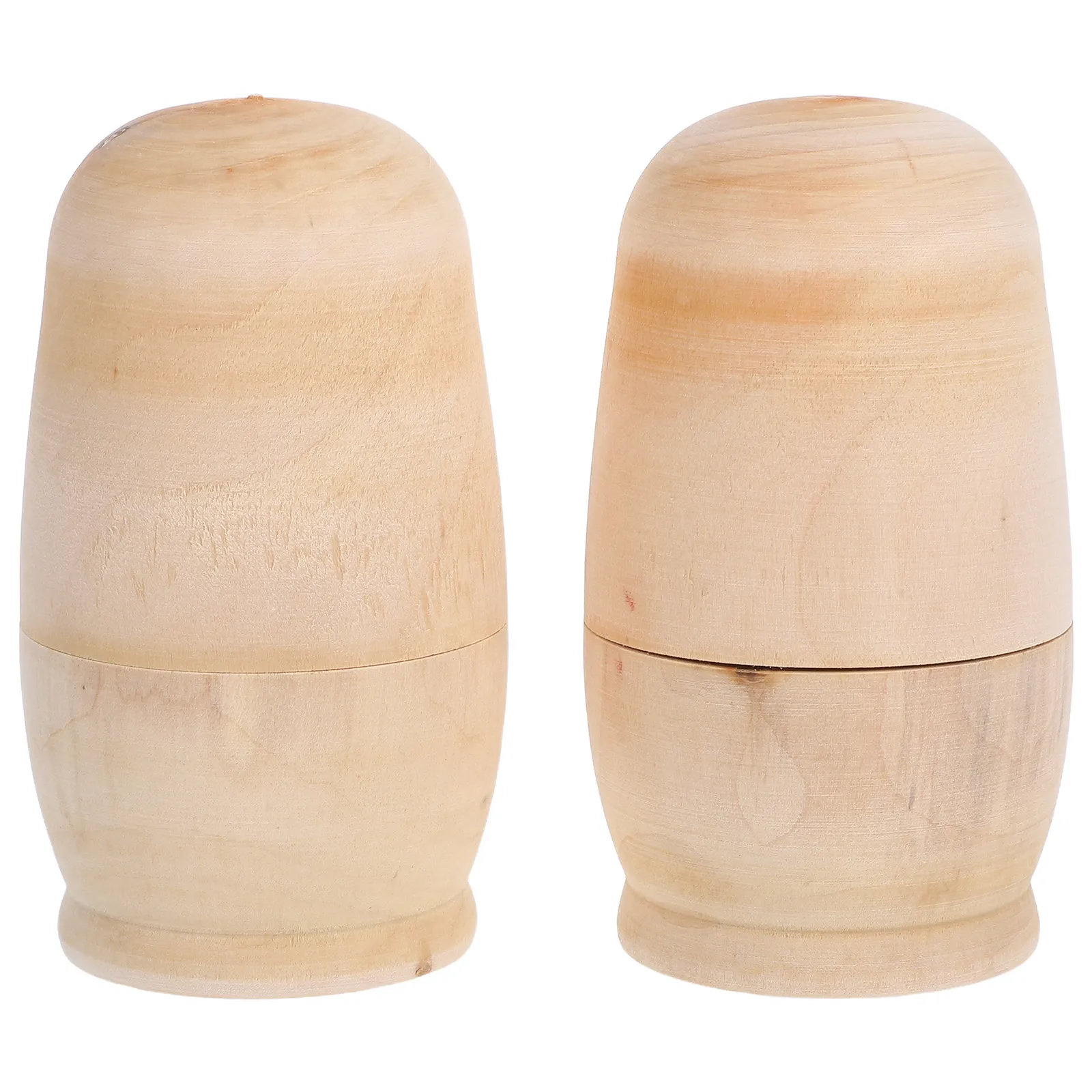 

2 набора натуральных деревянных русских матрешек для росписи и рисования, наборы для творчества, декор для рабочего стола, развивающий подарок для детей