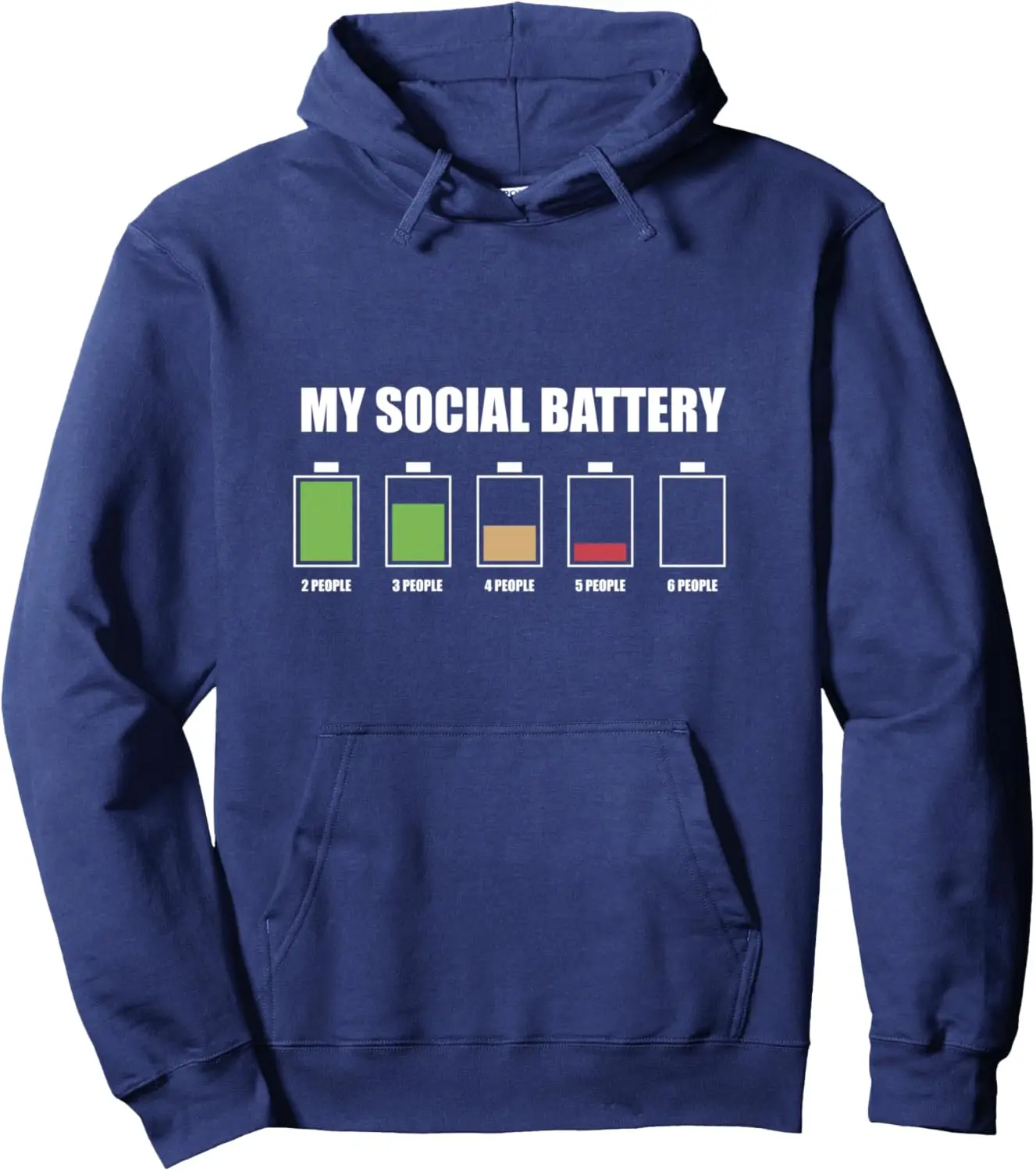 My Social Battery Low Energy Anti Social Introvert Gift Pullover Customizable Sweatshirt Funny Hoodie Tops