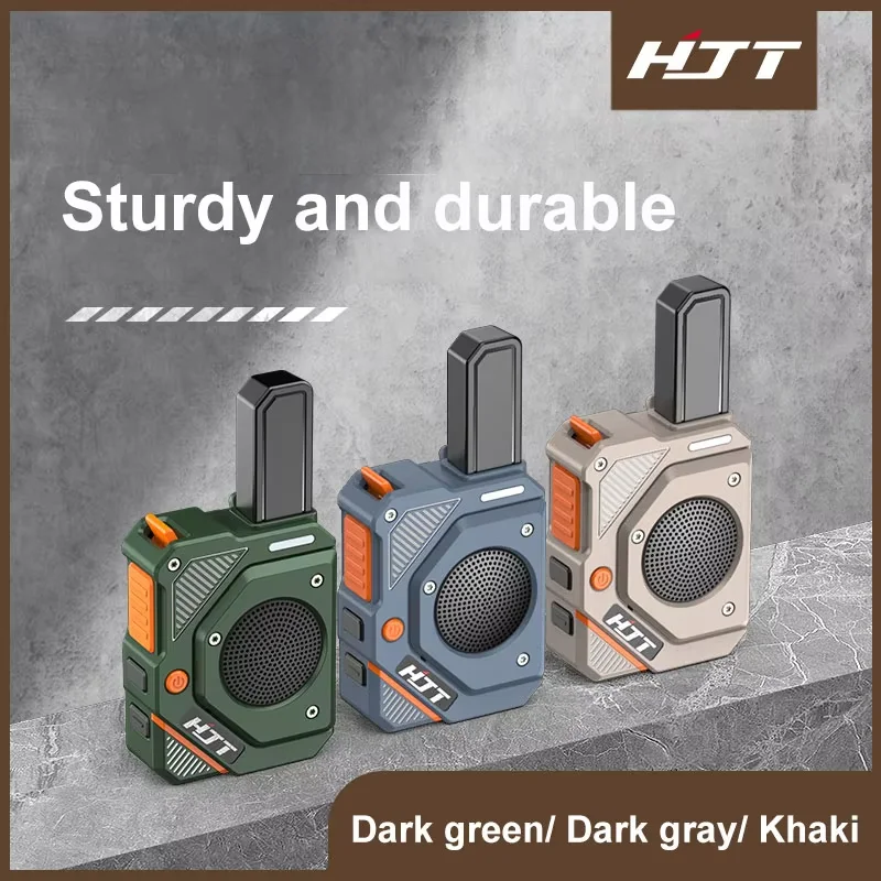 

HJT Портативная мини-рация с одной кнопкой, двусторонняя радиосвязь с частотой для кемпинга, приключений на открытом воздухе, 8 Вт, длительное время ожидания