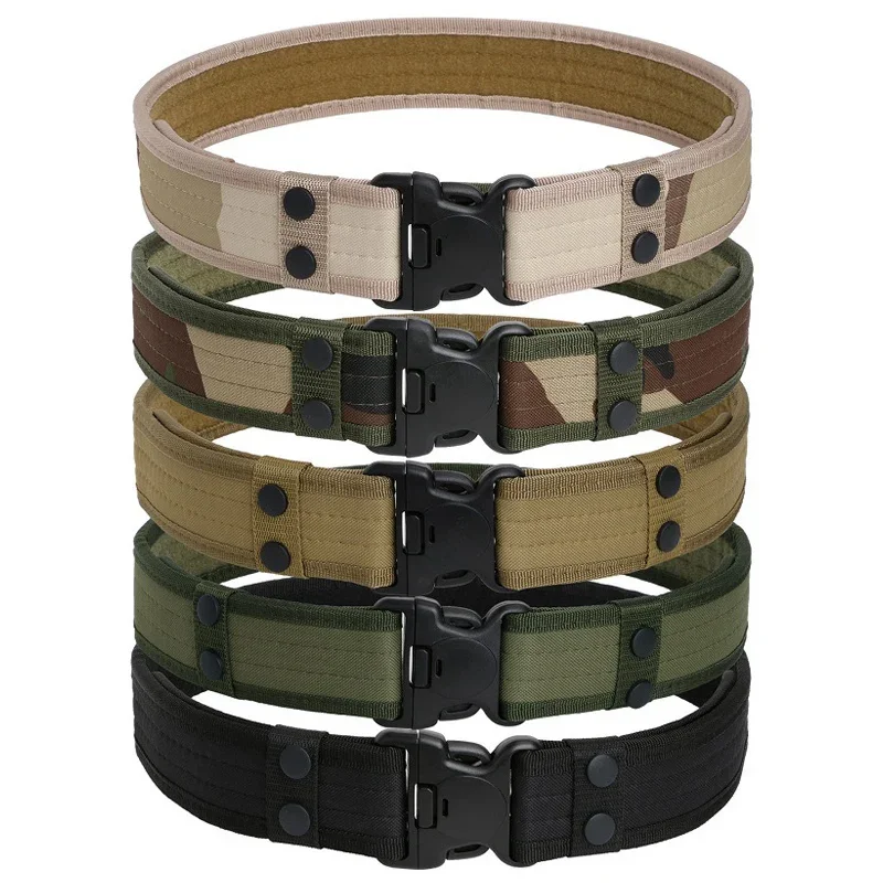 

8 Color 130cm 2022 New Style Combat Belts Quick Release Belt Fashion Men Canvas Waistband Outdoor Waist Trainer