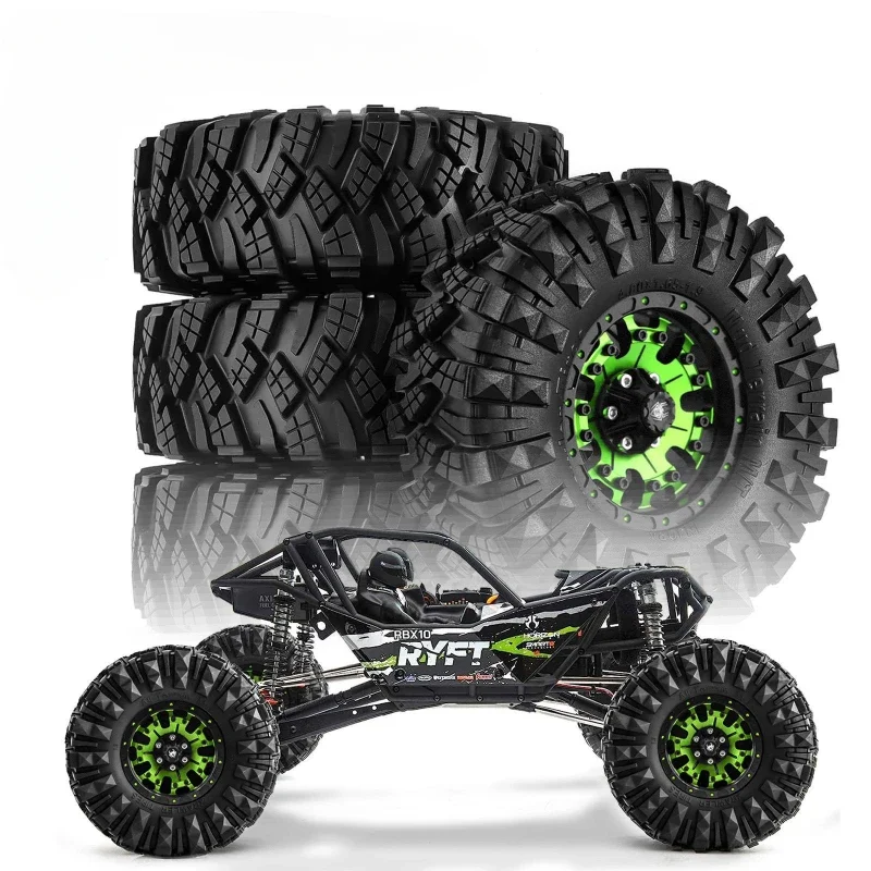 

110 мм Металл 1,9 "Beadlock колесный обод резиновая шина для 1/10 RC Гусеничный автомобиль TRX4 RC4WD D90 Axial SCX10 Pro MST