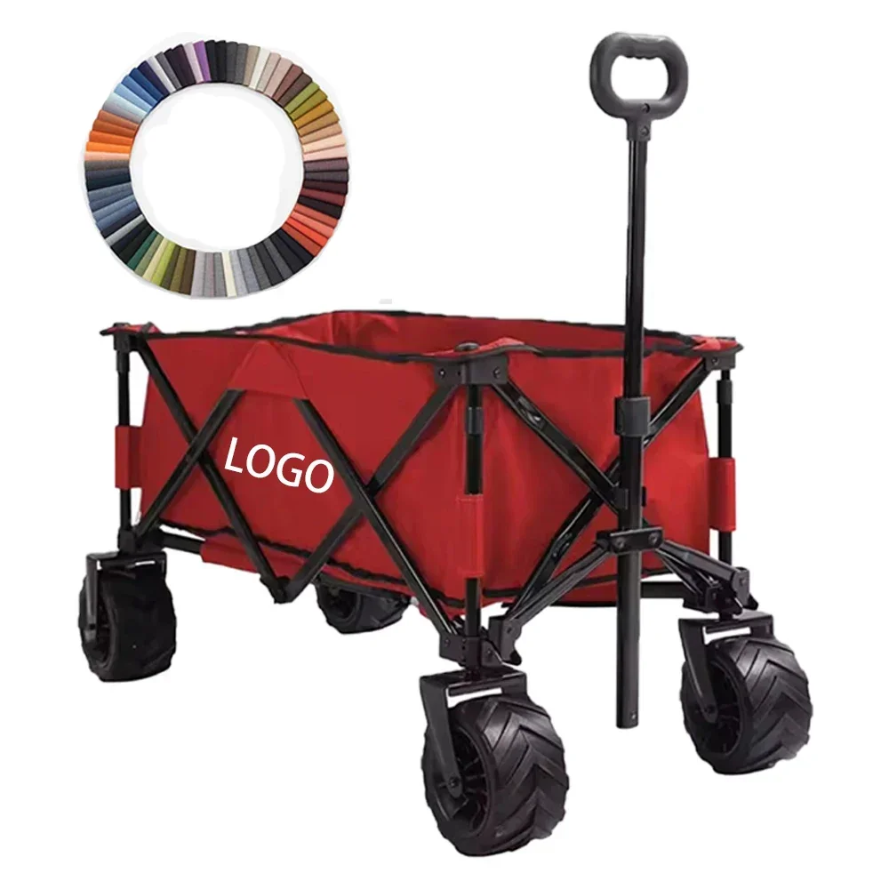 300 Pound Capacity Metal Folding Wagon Beach Trolley Truck Stroller Foldable Truck