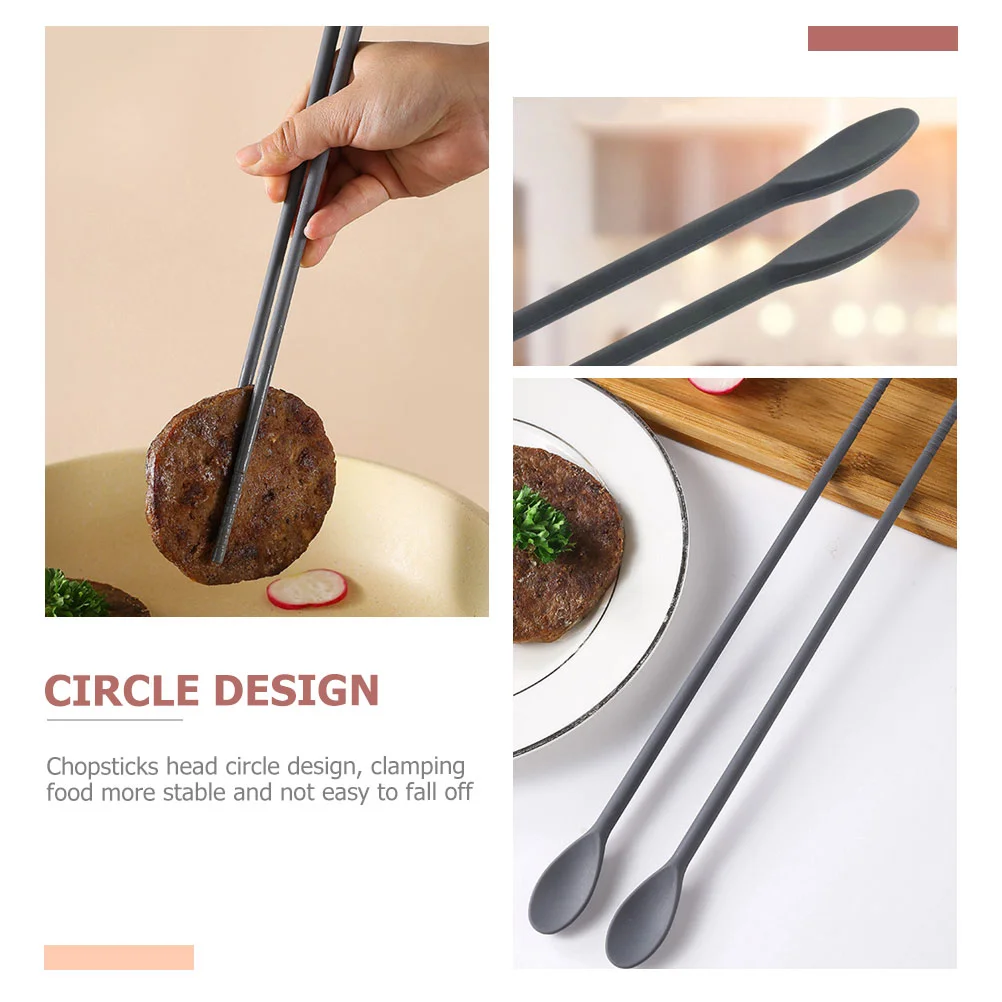 Integrated Chopsticks Spoon Stirring Spoons Swizzle Daily Use Silicone Multifunctional Silica Gel Double-head Child