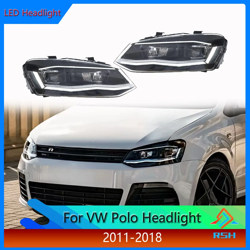 

Front Light For Volkswagen POLO Headlight Assembly 2011-2018 Retrofitting With LED Daytime Running Lights Turn Signal Rear Lamp