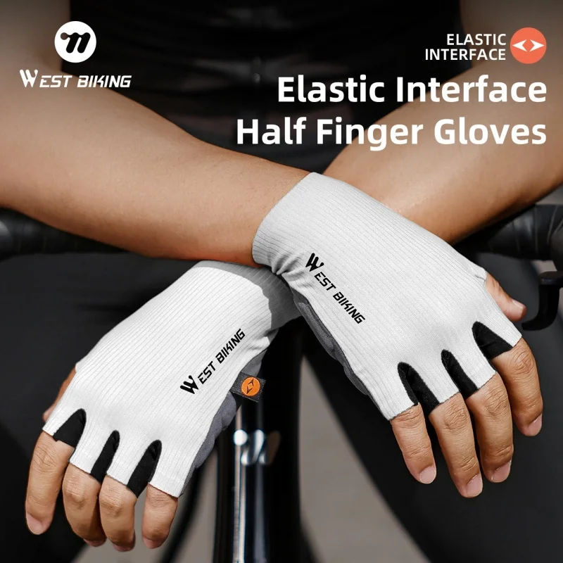 WEST BIKING AERO Fahrradhandschuhe Italien Elastic Interface ®   Ultra Palm 200kg/m³ stoßfeste Fahrradzubehör-Fingerlose Handschuhe MTB