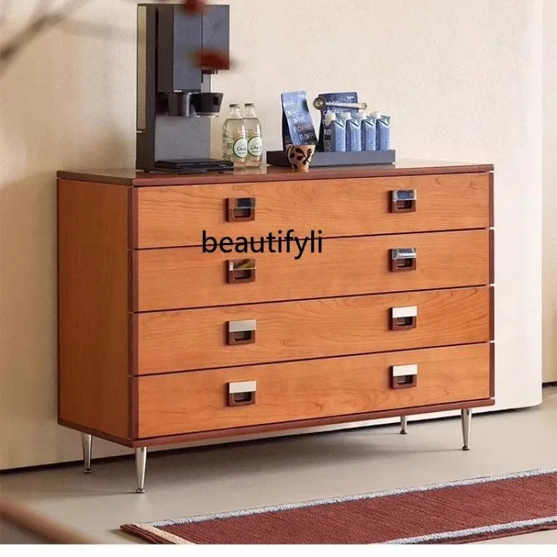 

D2520 Vintage Style Solid Wood Entryway Chest of Drawers Sideboard Bedroom Bedside Decorative Storage Cabinet