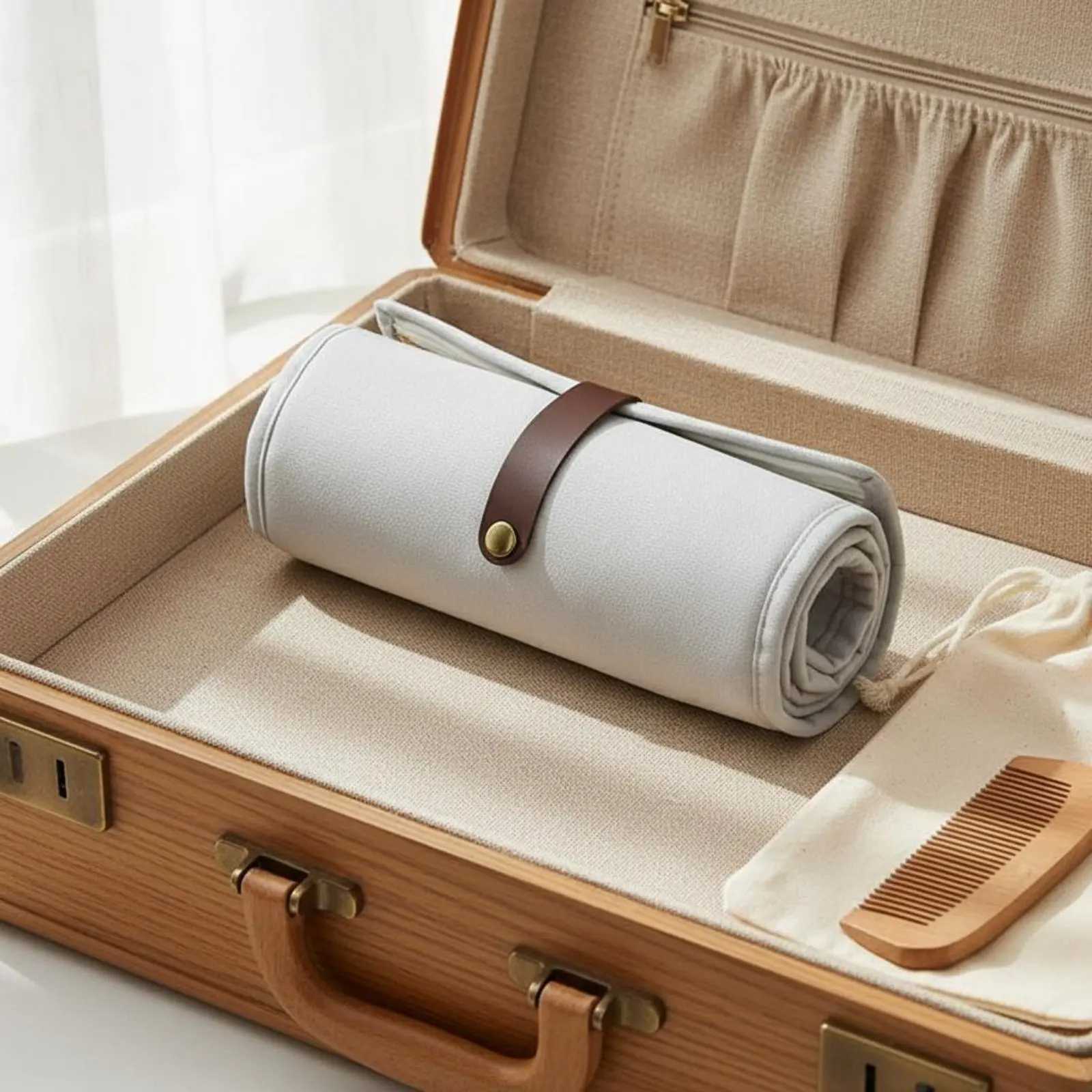 

Дорожный органайзер для украшений с несколькими отделениями, портативный футляр для ювелирных изделий, держатель для ожерелий с защитой от спутывания, большая вместимость, застежка-кнопка