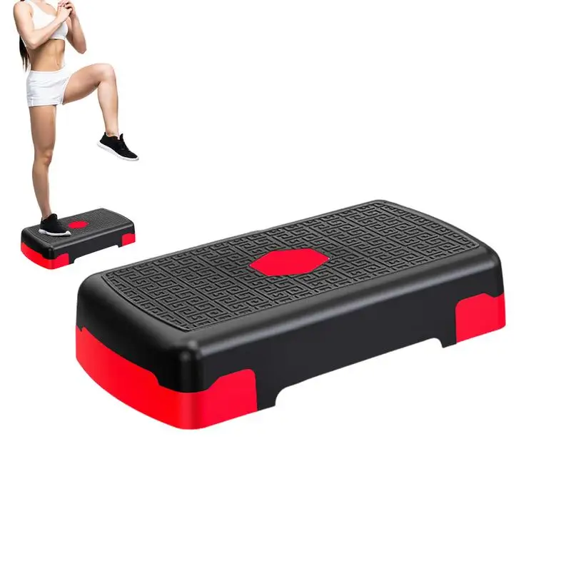 

Adjustable Workout Aerobic Stepper Aerobic Stepper Step Trainer Step Board With 3 Risers For Home Gym Cardio Strength & Training