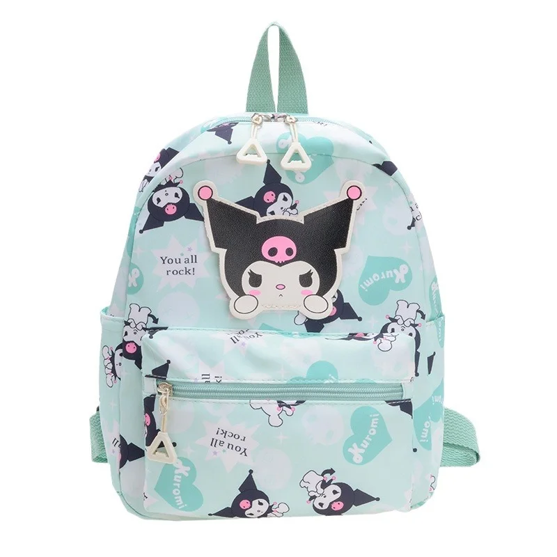 Nueva mochila escolar informal bonita Kulomi de Sanrio para niños con estampado de dibujos animados mochila simple y ligera de gran capacidad