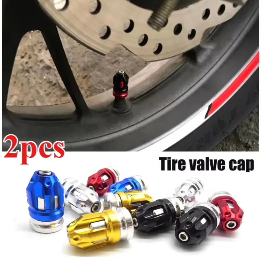 2pcs Universal Tire Valve Stem Caps, Dedicated for Car, Motorcycle and Bicycle Modification