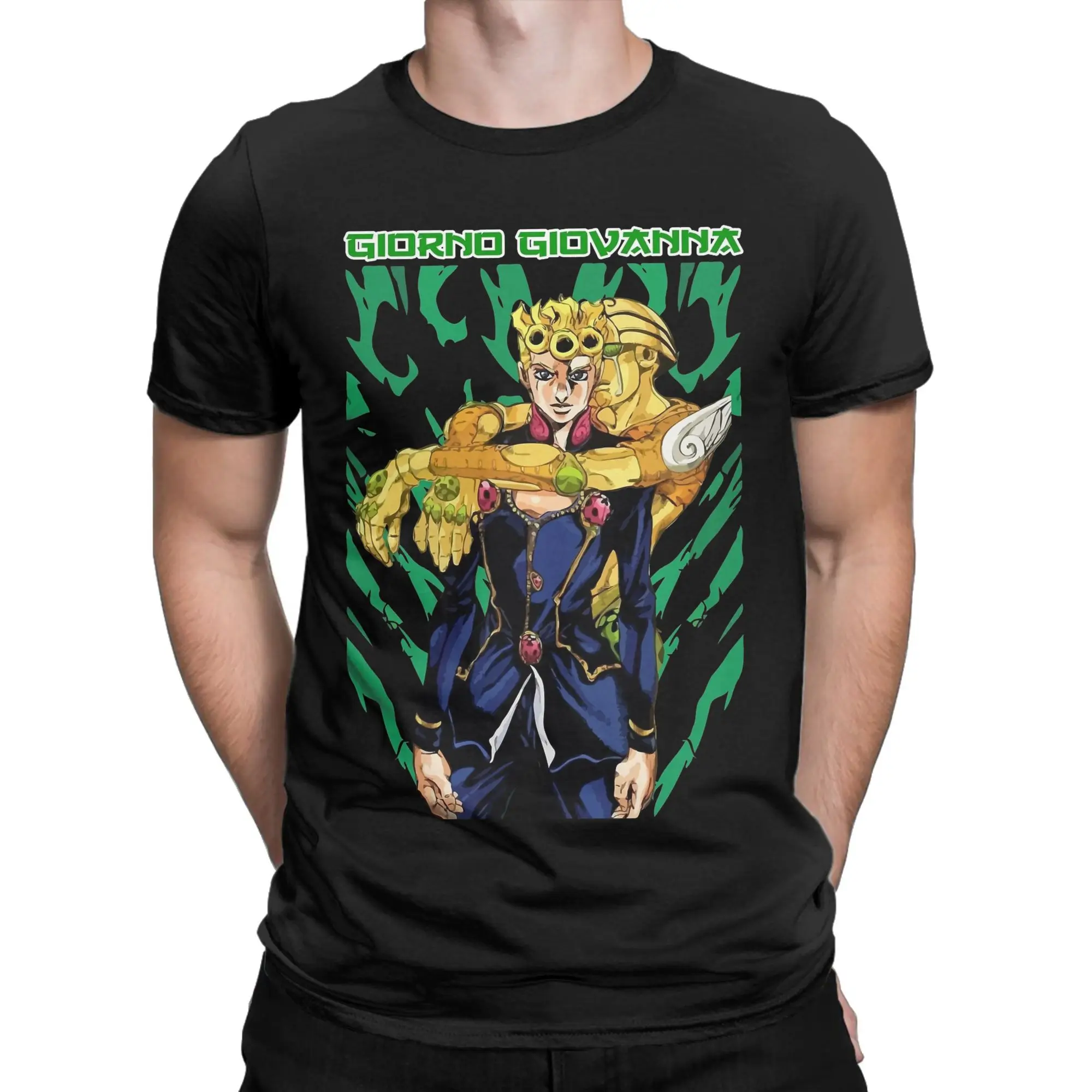 

JOJOS Bizarre Adventure Anime Giorno Tee Shirt for Men Women New Arrival T Shirts Cotton Clothing