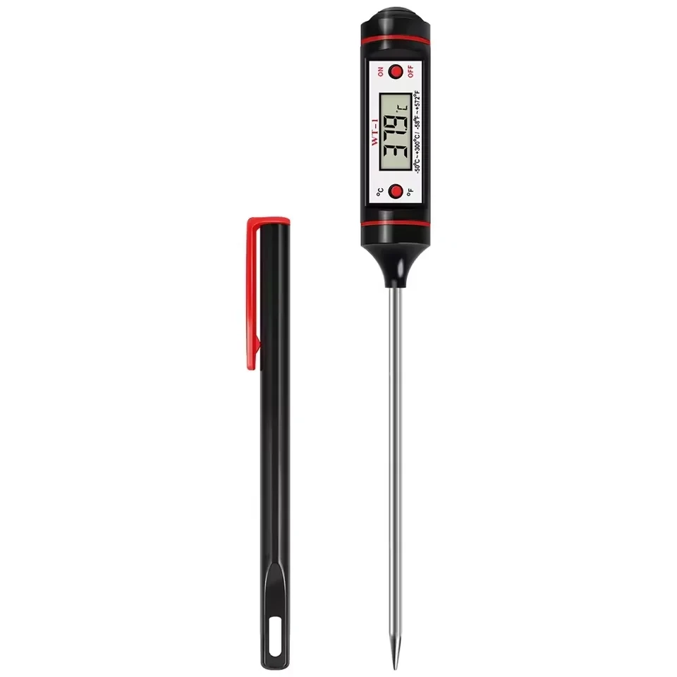 Digital Kitchen Thermometer with Probe for BBQ Meat Cooking Oil Water And Oven Electronic Food Thermometer with Measurement Tube