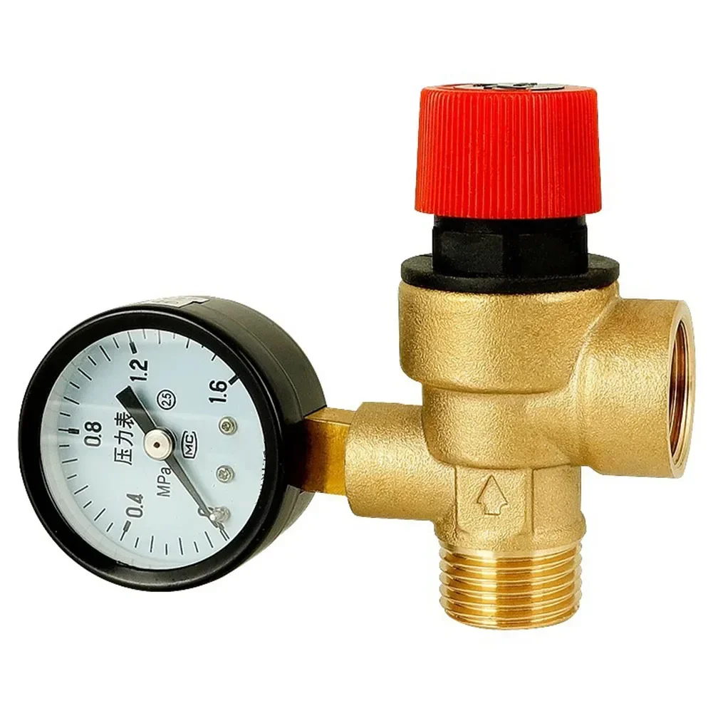 DN15  Brass Adjustable Water Pressure Regulator Reducer Maintain Valves Regulator Valves Welding Pressure Gauge Meter