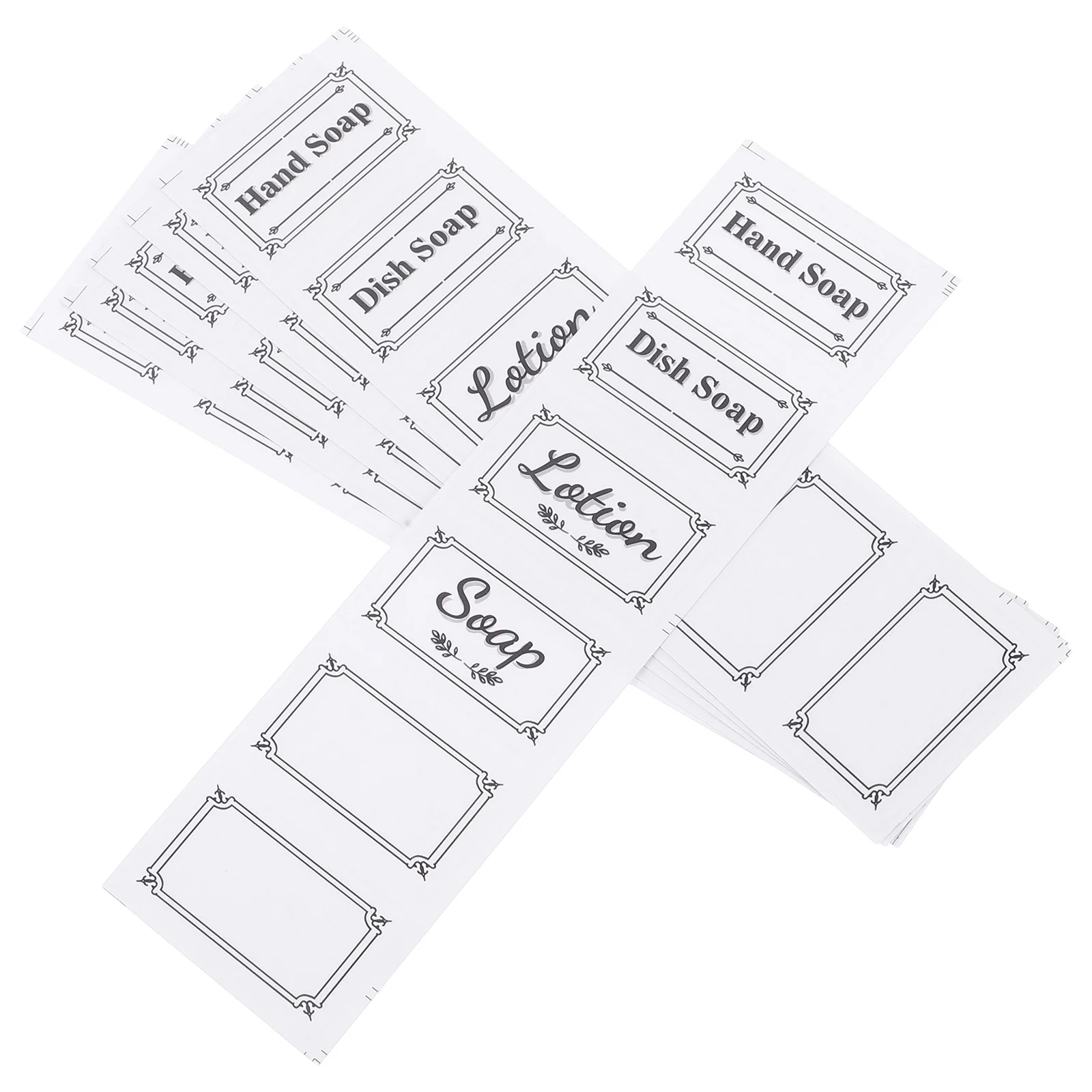 6Pcs Transparent Soap Stickers Waterproof Removable Labels for Hand Soap Dispenser Bottle Kitchen Bathroom