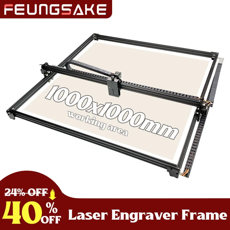 MONTHLY PROMOTION Large Laser Engraver Frame Kit 100X100cm Metal Engraving Wood Cutter Machine Kit Grbl Control Board