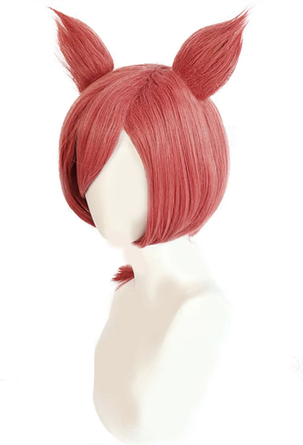 Short Pink Wig with Ear heat resistant fiber pary wigs for  Eternal Fantasy FF14 Tia Crystal Lord