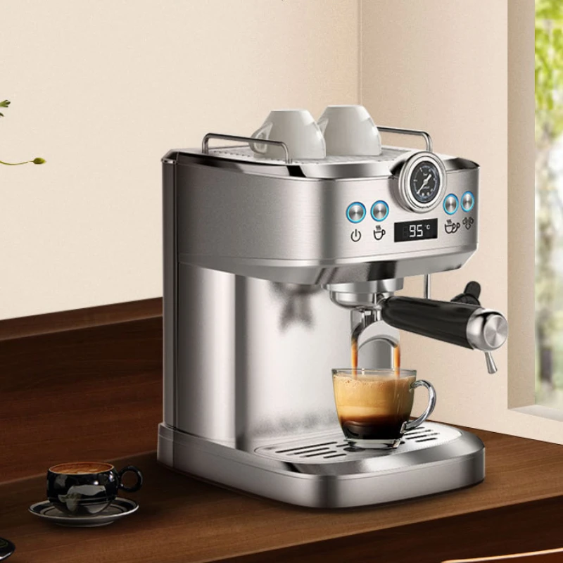 Small household espresso machine Portable semi-automatic coffee machine high pressure extraction,concentrated milk frothing