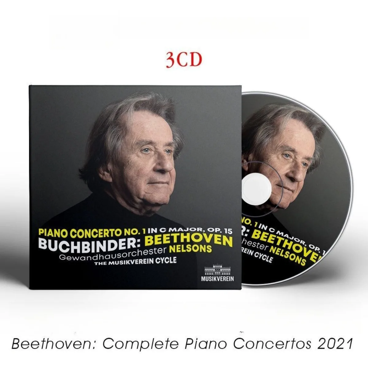 

Beethoven Complete Piano Concertos 2021 Music CD, Buchbinder Classical Piano Concerto Physical Audio Disc for Fans, Only CD