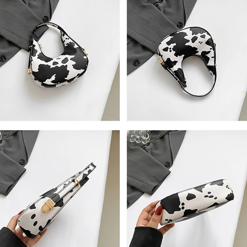Neue Kuh Muster Schulter Tasche Für Frühling/Sommer Vielseitige frauen Tasche Personalisierte Koreanische Leopard Muster Unterarm Handtasche – Detail 34