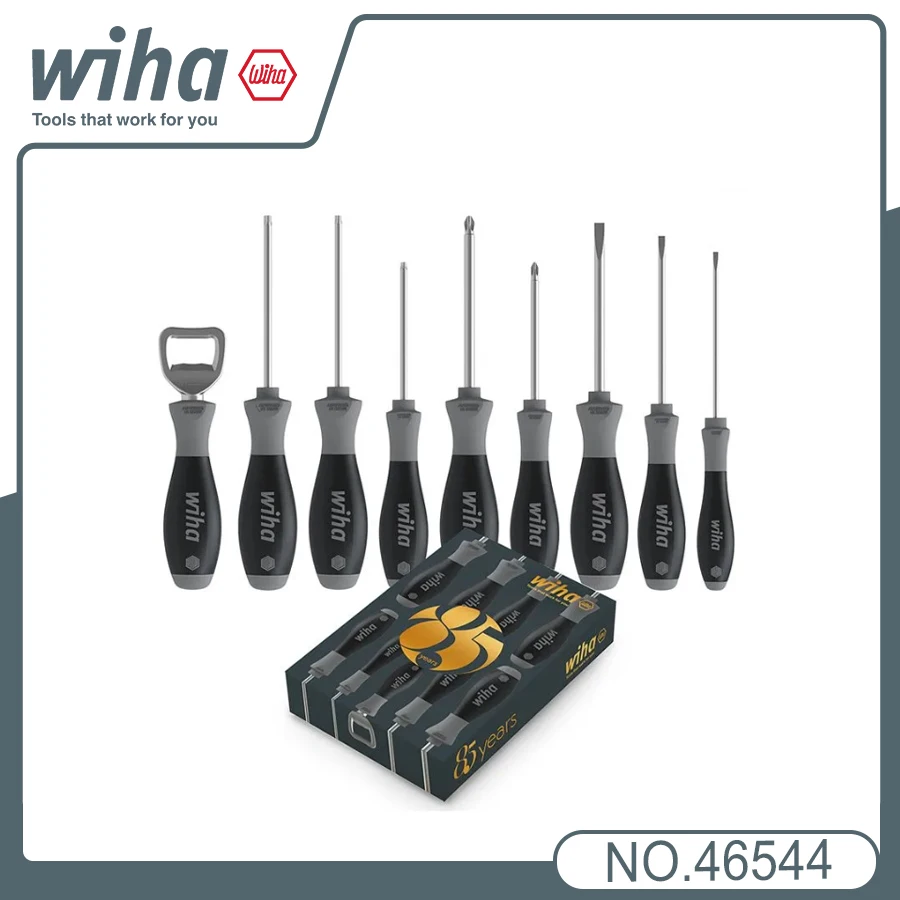 Wiha 46544 9-Piece Screwdriver Set Flat Phillips TORX Opener Limited 85th Anniversary Edition